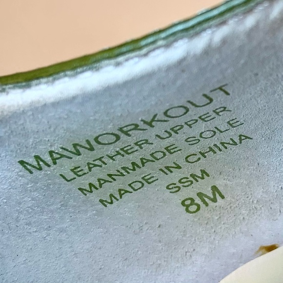 Anne Klein Maworkout Green Leather Wooden Heels Size 8M - Picture 5 of 16